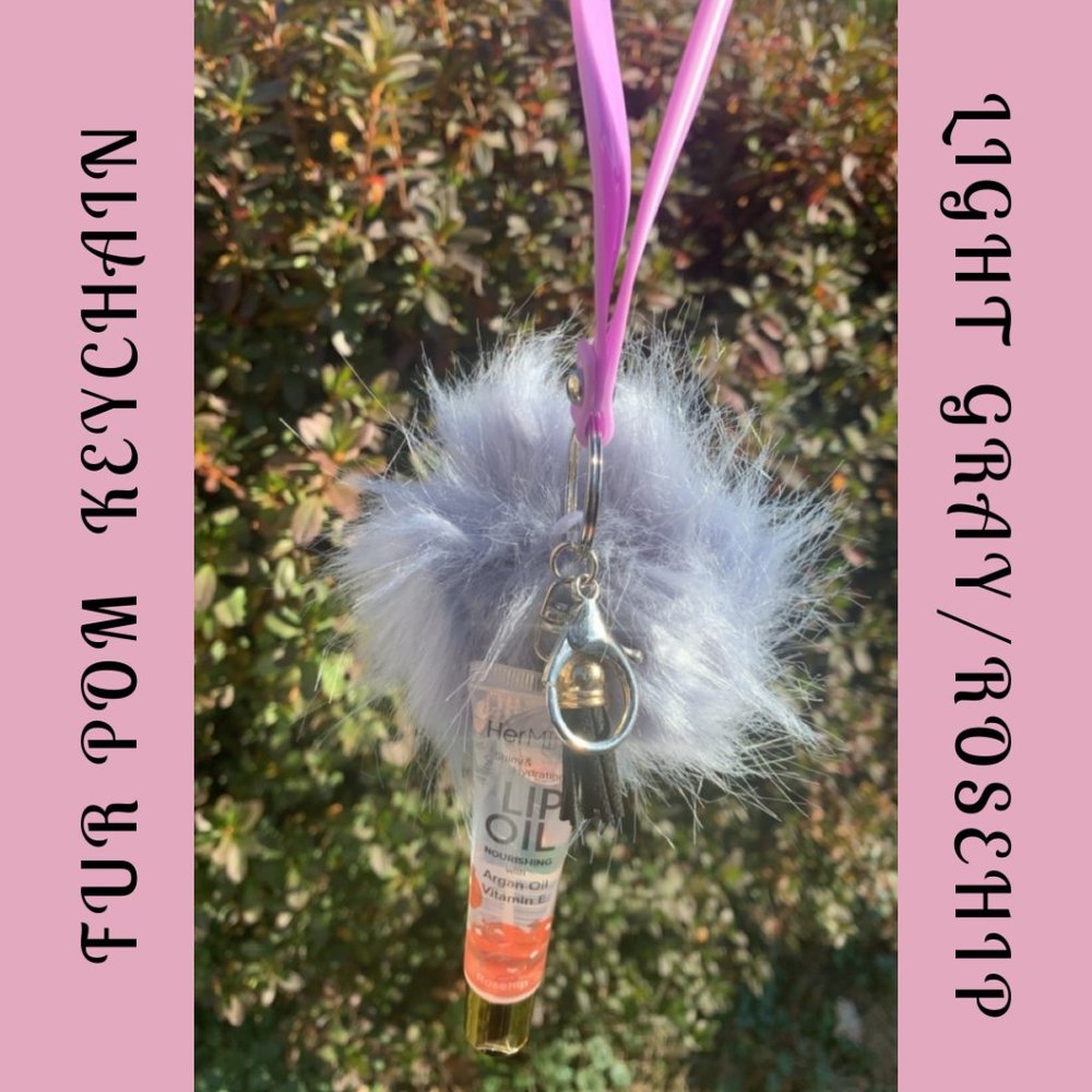 Fur Pom Keychains - Picture 9 of 16